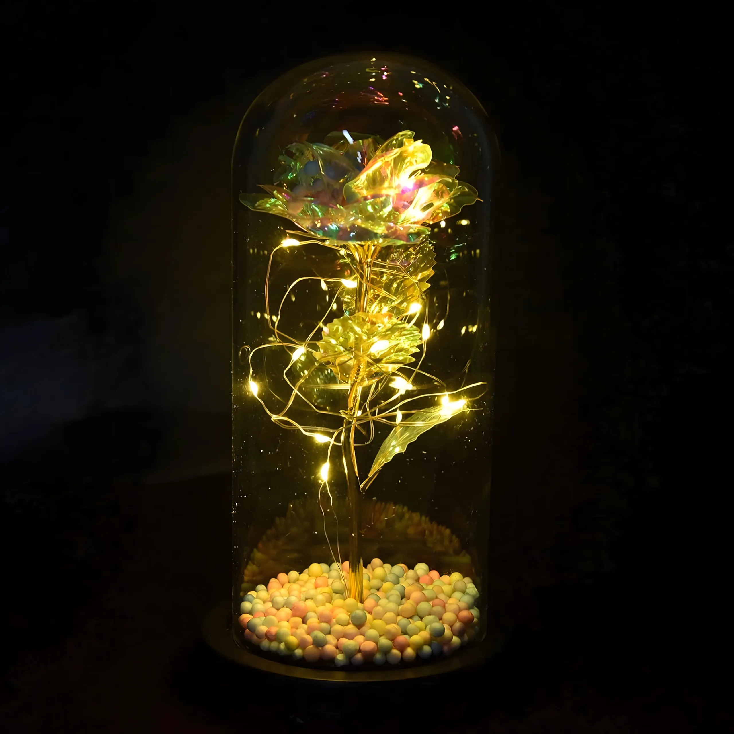 Eternal Rose in Glass Extralink Home, White LED Light, EXTRALINK EX.24176 5907207224176