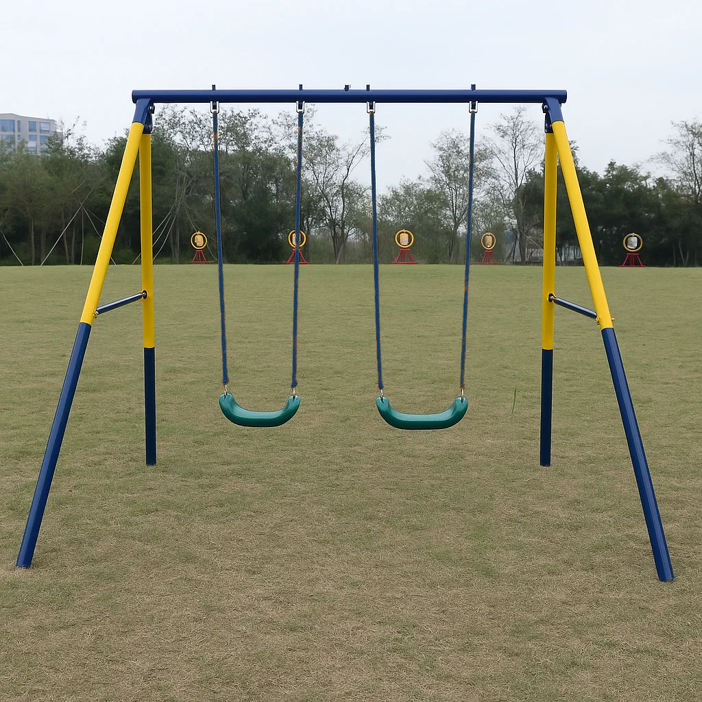 Black Forest Double Swing with Frame, 248x187x185cm, EXTRALINK CD-S004P 5907207224336