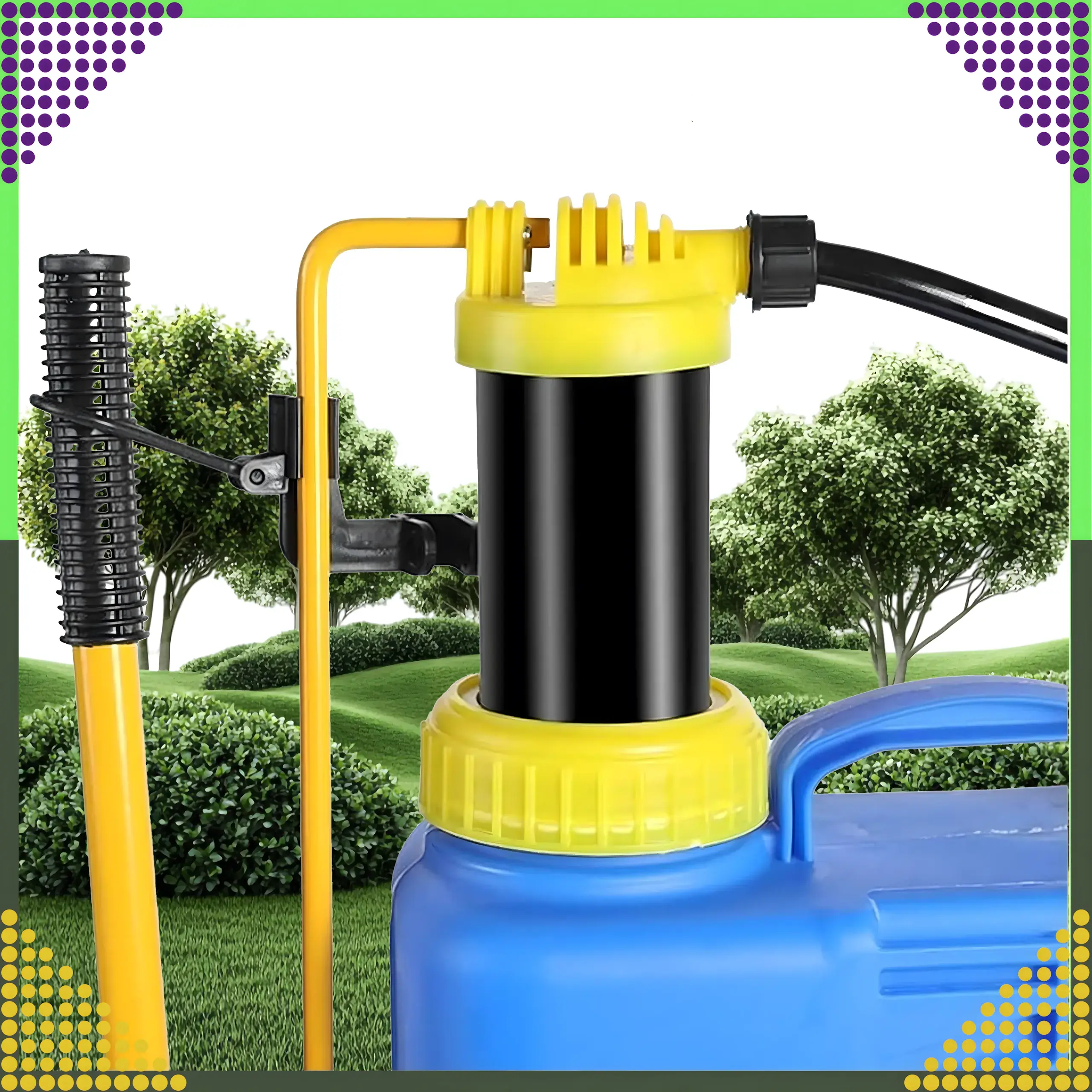 16L Black Forest Backpack Sprayer, Pressure Garden Sprayer with Hose and Nozzles, EXTRALINK EX.24725 5907207224725