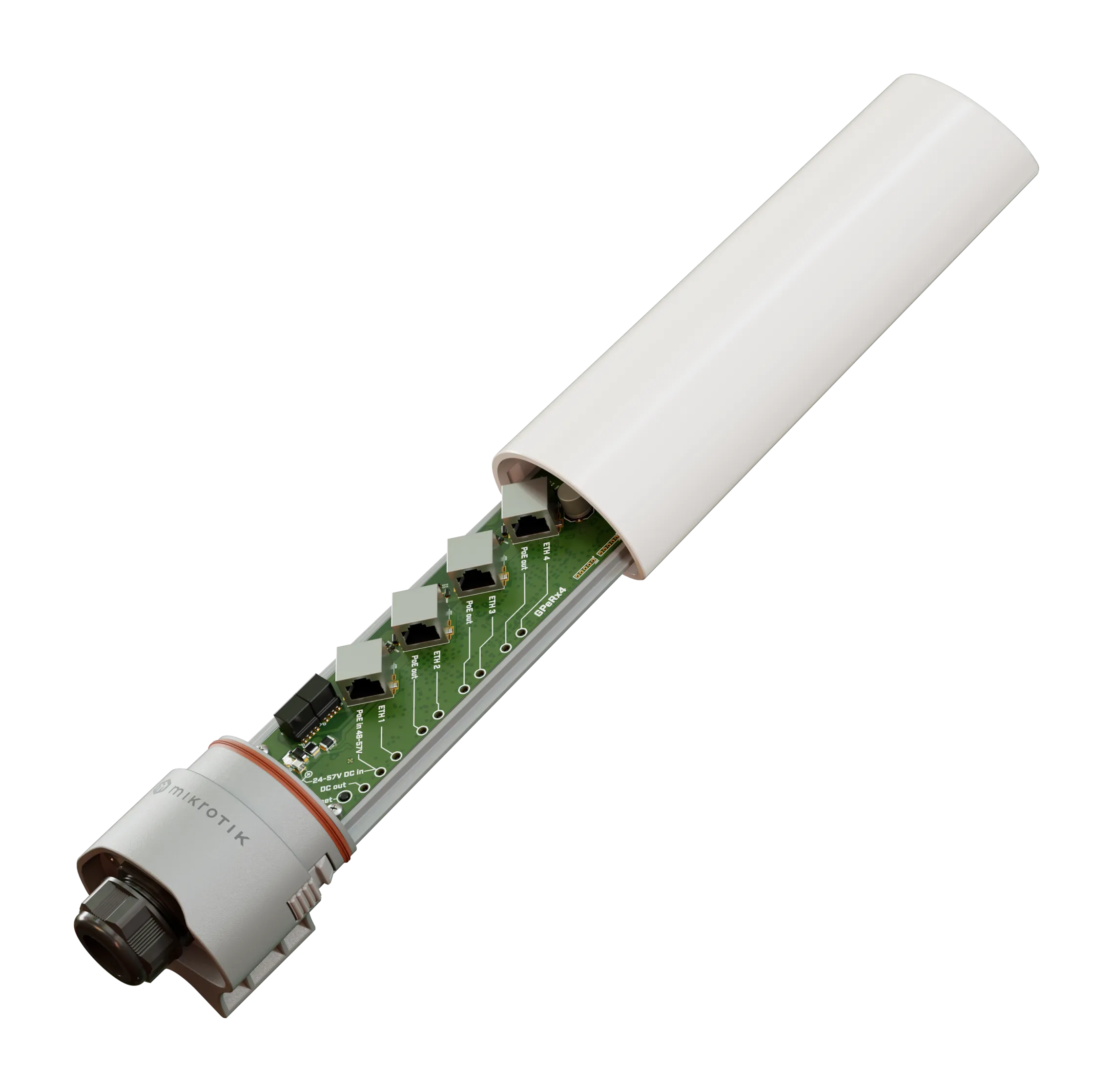 Mikrotik GPER14i | PoE++ Splitter | 802.3 bt input, 802.3af/at output, MIKROTIK GPER14I 4752224009357