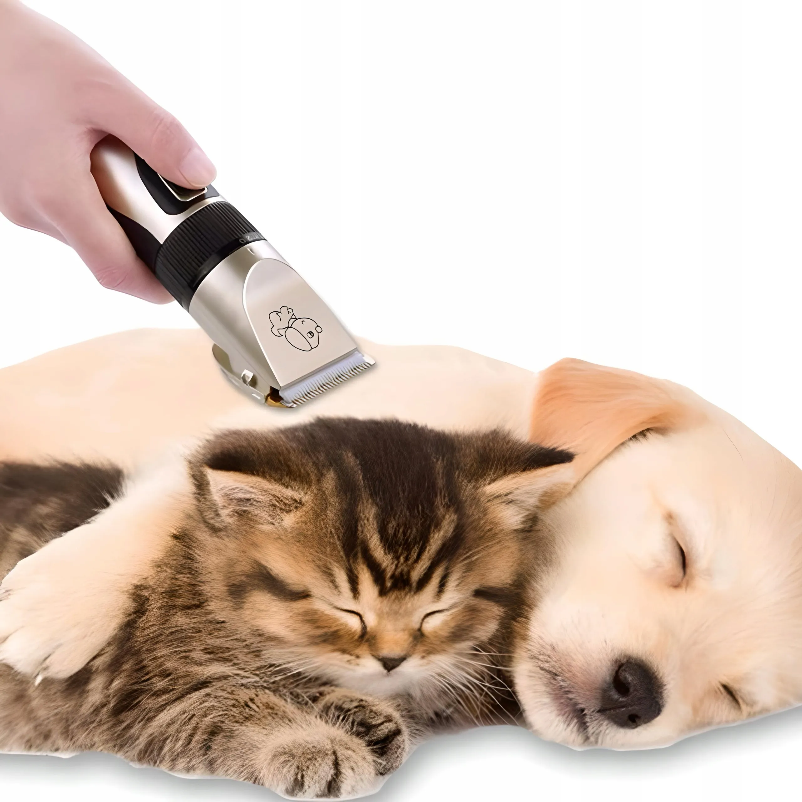 EXTRALINK PETS MASZYNKA DO STRZYŻENIA PSÓW I KOTÓW BEZPRZEWODOWA Z 4 KOŃCÓWKAMI GRZEBIEŃ NOŻYCZKI PILNIK, EXTRALINK EX.25661 5907207225661