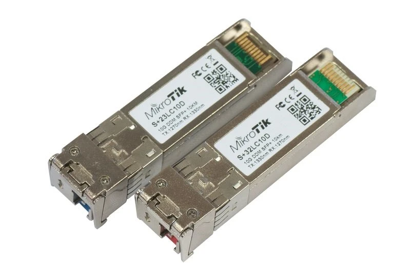 MikroTik S+2332LC10D | SFP+ Module | 10Gb/s, LC/UPC, 10km, Pair (RB/S+23LC10D + RB/S+32LC10D), MIKROTIK S+2332LC10D 5902560365931