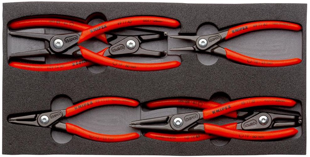 KNIPEX 00 20 01 V02 Precision Circlip Pliers Set in a foam tray 6 parts  00 20 01 V02 4003773069652