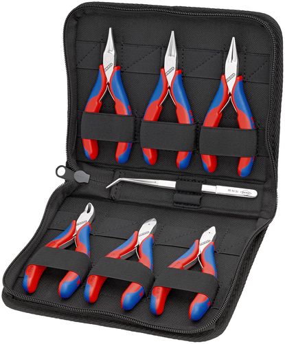 KNIPEX 00 20 16 Case for Electronics Pliers with tools for work on electronic components 7 parts 215 mm 00 20 16 4003773022619