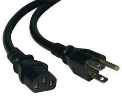 POWER CORD, NEMA 5-15P/IEC C13, 3FT, 10A P006-003