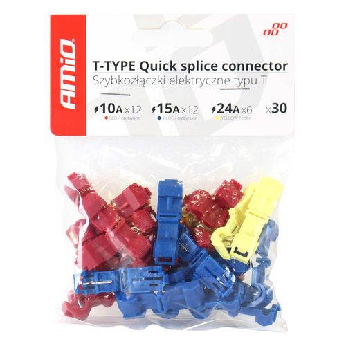T-Type Quick Connect Connector 30pcs mix AMIO-02347 5903293023471