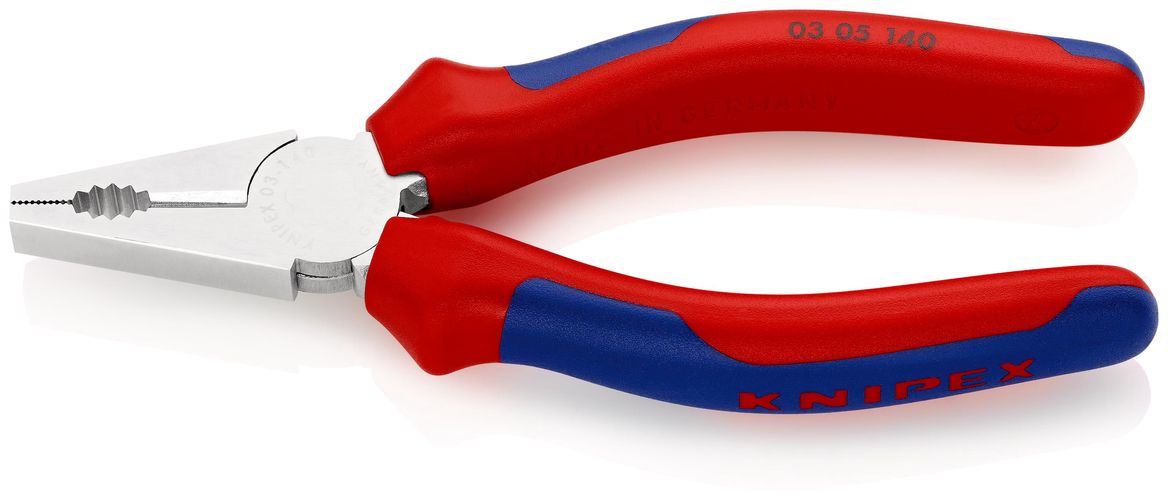 KNIPEX 03 05 140 Combination Pliers with comfort handles chrome-plated 140 mm 03 05 140