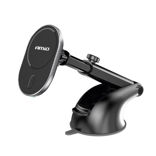 Suction mount Phone Holder with Wireless Charger My Mag 15W AMIO-03771, AMiO 5903293037713