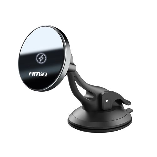 Suction mount Phone Holder with Wireless Charger My Mag 15W AMIO-03775, AMiO 5903293037751