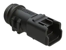 BACKSHELL, PLUG CONN, 2POS, 180DEG, BLK ATBS-255-0205