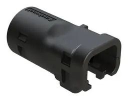 BACKSHELL, PLUG CONN, 2POS, 180DEG, BLK ATMBS-041-0205