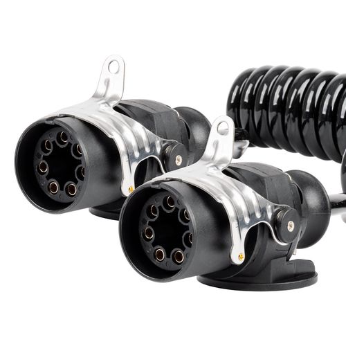 Spring cable TIR 2x 7 PIN type EBS 5m 24V AMIO-04383, AMiO 5903293043837