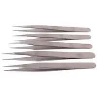Five Piece Stainless Steel Precision Tweezer Set JS-183T