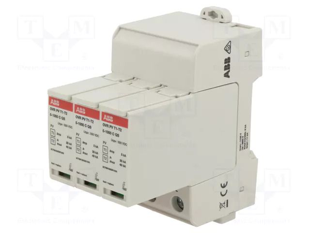 Surge arrester; Type 1+2; Poles: 1+N; In 8/20us: 40kA; -40÷80°C ABB 2CTB812050R1000