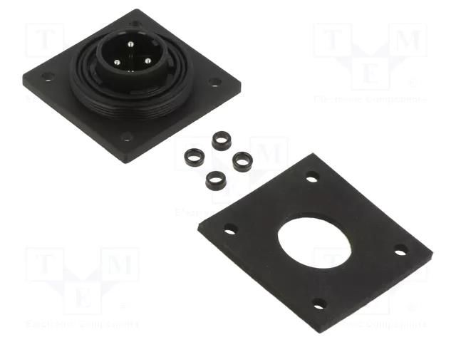Connector: circular; socket; male; PIN: 3; 12A; 250V; IP68; UL94V-0 BULGIN PX0765/P