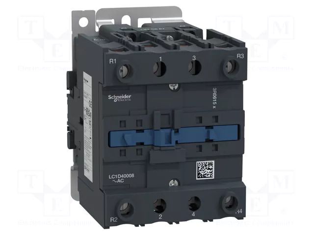 Contactor: 4-pole; NC x2 + NO x2; 110VAC; 40A; TeSys D; W: 85mm SCHNEIDER ELECTRIC LC1D40008F7