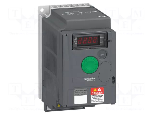 Vector inverter; 0.37kW; 3x400VAC; 3x380÷460VAC; 0÷10V; IN: 4; IP20 SCHNEIDER ELECTRIC ATV310H037N4E