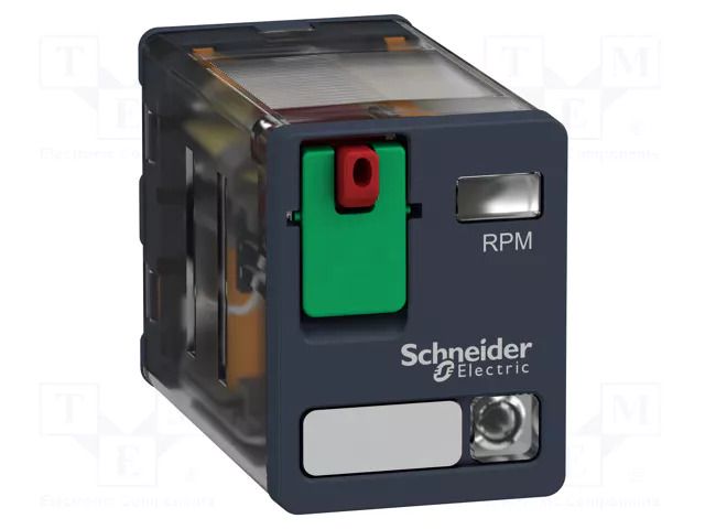 Relay: electromagnetic; DPDT; 24VAC; Icontacts max: 15A; socket SCHNEIDER ELECTRIC RPM22B7