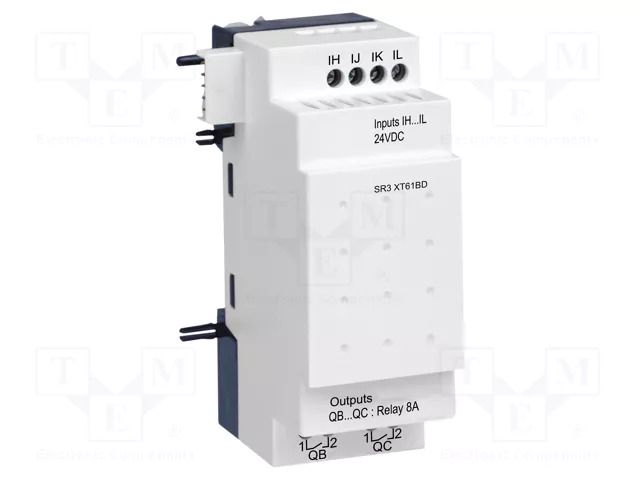 Module: extension; IN: 4; OUT: 2; OUT 1: relay; 24VDC; Zelio Logic SCHNEIDER ELECTRIC SR3XT61BD