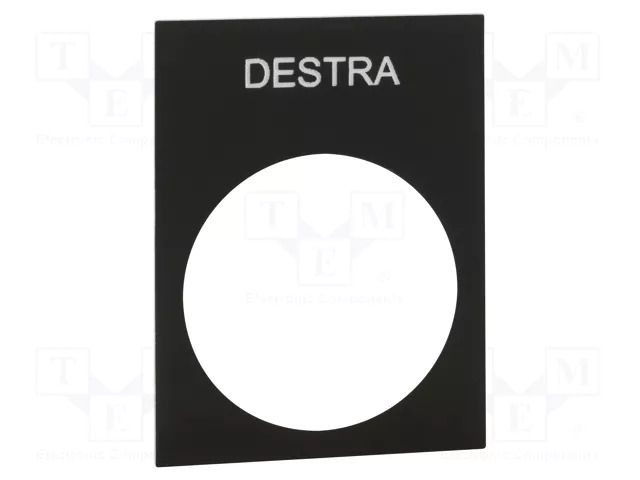 Label; Button marking: DESTRA; control cassette; 30x40mm SCHNEIDER ELECTRIC ZB2BY2609