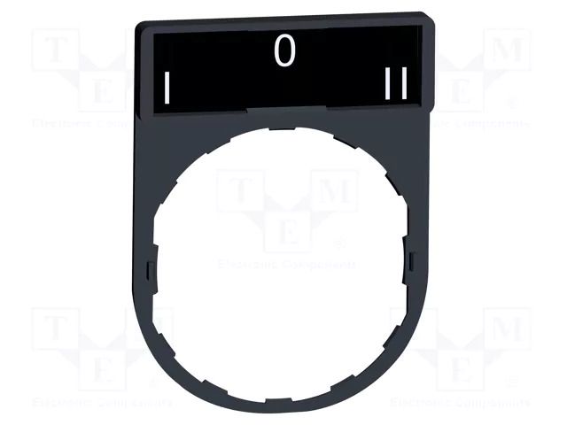 Description label; 22mm; Harmony XB4; black; plastic; Dim: 30x40mm SCHNEIDER ELECTRIC ZBY2186