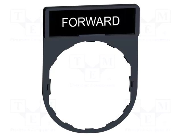 Description label; 22mm; Harmony XB4; black; plastic; Dim: 30x40mm SCHNEIDER ELECTRIC ZBY2305