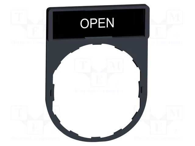 Description label; 22mm; Harmony XB4; black; plastic; Dim: 30x40mm SCHNEIDER ELECTRIC ZBY2313