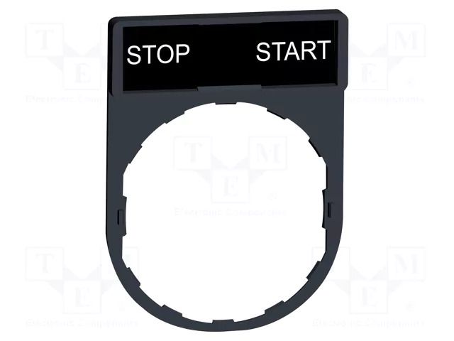 Description label; 22mm; Harmony XB4; black; plastic; Dim: 30x40mm SCHNEIDER ELECTRIC ZBY2366