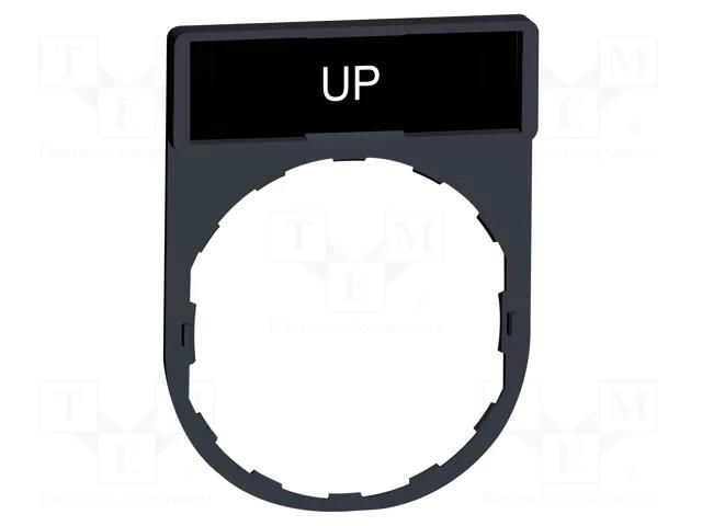 Description label; 22mm; Harmony XB4; black; plastic; Dim: 30x40mm SCHNEIDER ELECTRIC ZBY2307