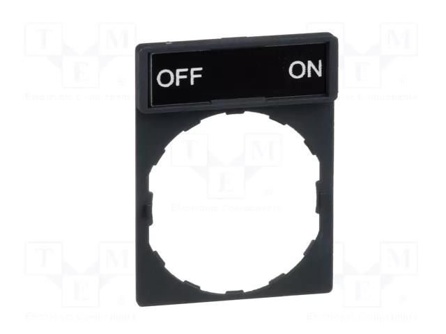 Description label; 22mm; Harmony XB4; black; plastic; Dim: 30x40mm SCHNEIDER ELECTRIC ZBY2367