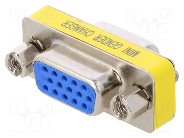 Transition: adapter; D-Sub 15pin HD female,both sides CONNFLY DS1082-03-15F8LNCC