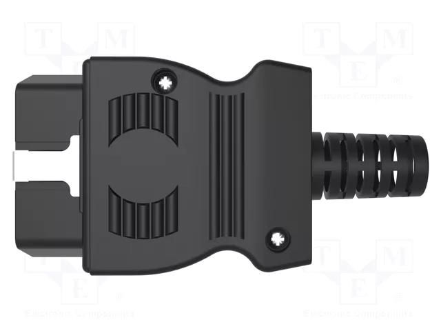 Connector: diagnostic OBD II; black; 10A; Insulation: polyamide SCHÜTZINGER SET915612V-SW