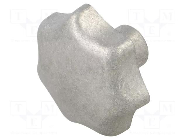 Knob; Ø: 63mm; aluminium; Ømount.hole: 12mm; DIN 6336; matt ELESA+GANTER DIN6336AL63-B12CMT