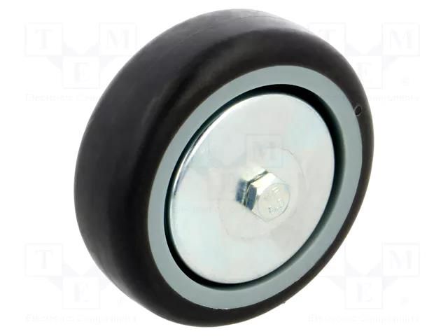 Transport wheel; Ø: 75mm; W: 25mm; 40kg; rubber; Shore hardness: 75 COLSON WDPE-0755-1001