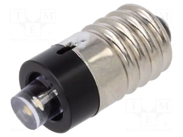 LED lamp; white warm; E10; 24÷28VDC; No.of diodes: 1; 5mm; -30÷75°C MARL 210-993-23-38