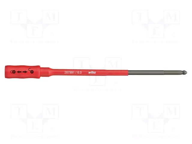 Adapter; insulated; TorqueVario®-S; Mounting: hexagonal 6mm WIHA WIHA.35870
