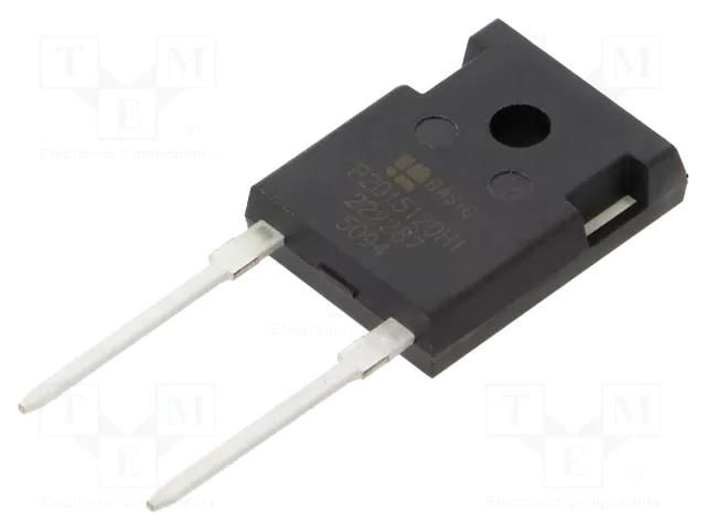 Diode: Schottky rectifying; SiC; THT; 1.2kV; 15A; TO247-2; tube BASiC SEMICONDUCTOR B2D15120H1