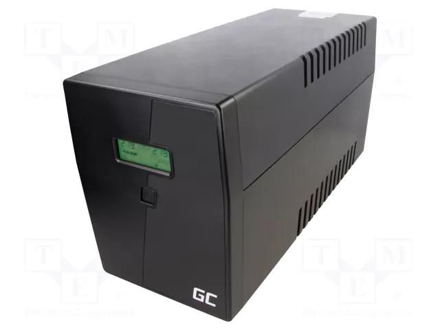Power supply: UPS; 1.4kW; 2kVA; 207÷253V; 380x158x198mm; 9Ah GREEN CELL GC-UPS09