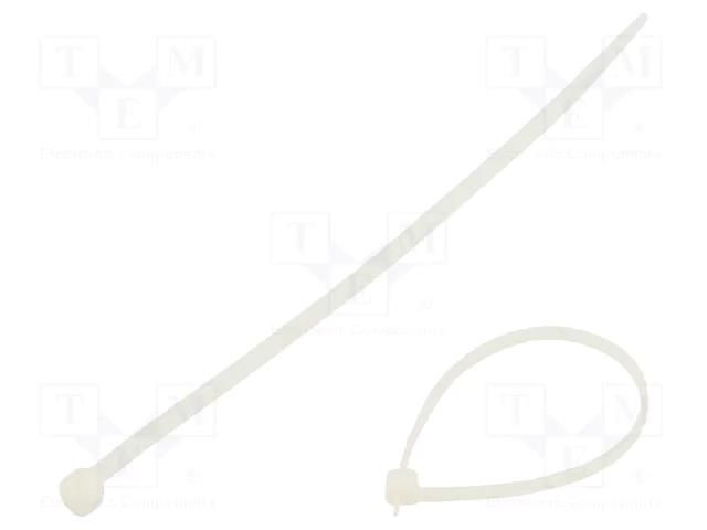 Cable tie; L: 200mm; W: 4.8mm; natural; polyamide; 220N; 100pcs. RADPOL TOOCW020004801