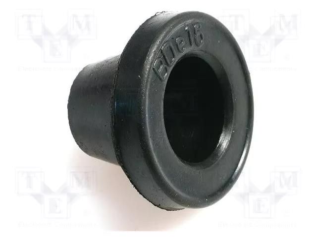 Grommet; Ømount.hole: 23mm; rubber; black; Panel thick: max.2mm ERGOM BDE-16