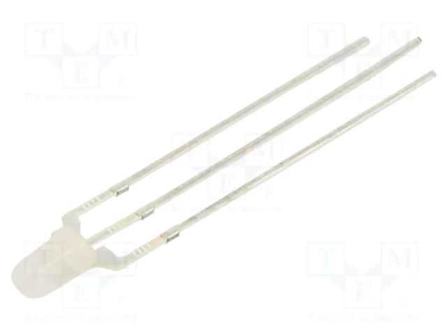 LED; red/blue; 3mm; 1120÷1560mcd,1560÷2180mcd; 30°; Front: convex OPTOSUPPLY OSRBPA3132A