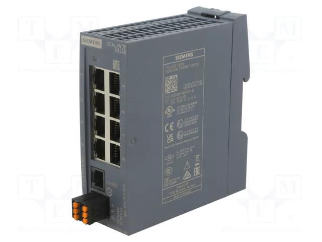 Switch Ethernet; managed; Number of ports: 8; 24VDC; RJ45; IP20 SIEMENS 6GK5208-0BA00-2AB2