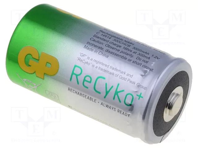 Re-battery: Ni-MH; C; 1.2V; 3000mAh; ReCyko; bulk,industrial GP ACCU-R14/3000-GP