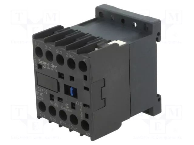 Contactor: 3-pole; NO x3; Auxiliary contacts: NC; 220VAC; 9A SCHNEIDER ELECTRIC LC7K0901M7