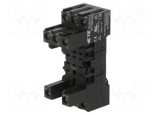 Socket; PIN: 11; 12A; 250VAC; for DIN rail mounting; PT SCHRACK PT78730