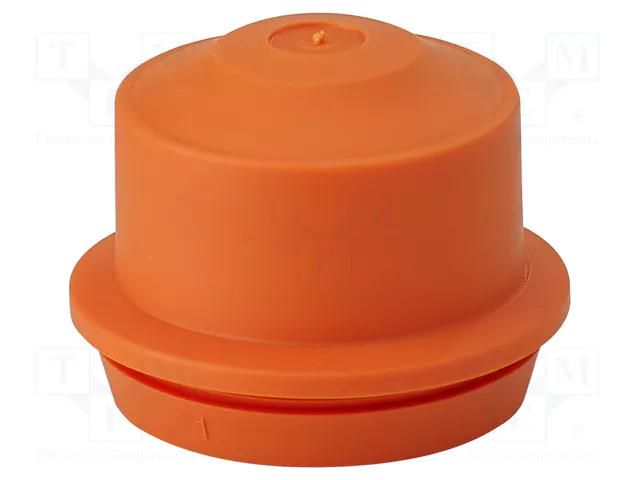 Grommet; elastomer thermoplastic TPE; orange; 8÷23mm; IP65,IP66 HENSEL HENSEL-EDKF-32