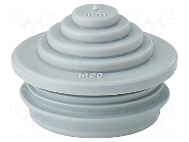 Grommet; elastomer thermoplastic TPE; grey; -25÷35°C; 5÷16mm HENSEL HENSEL-STM-20