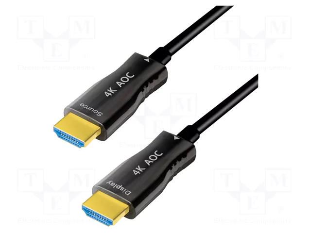 Cable; HDMI 2.0,High Speed + Ethernet Premium,optical; 50m LOGILINK CHF0105