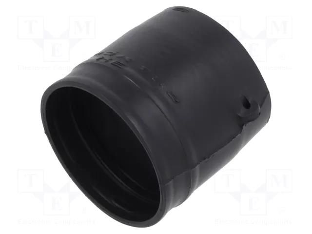 Heat shrink boot; glueless,straight; 14mm; L: 55mm; black; RAYCHEM TE Connectivity 202K132-3-0