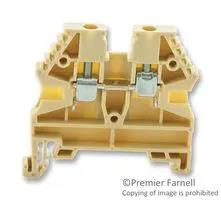 TERMINAL BLOCK, DIN RAIL, 2POS, 12AWG ER2.5BEIGE